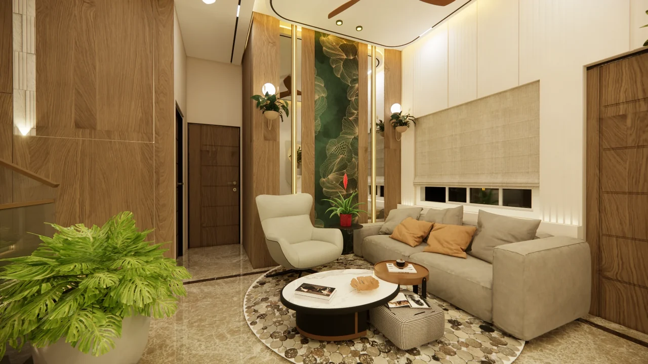A considered lounge — Interior design visualization