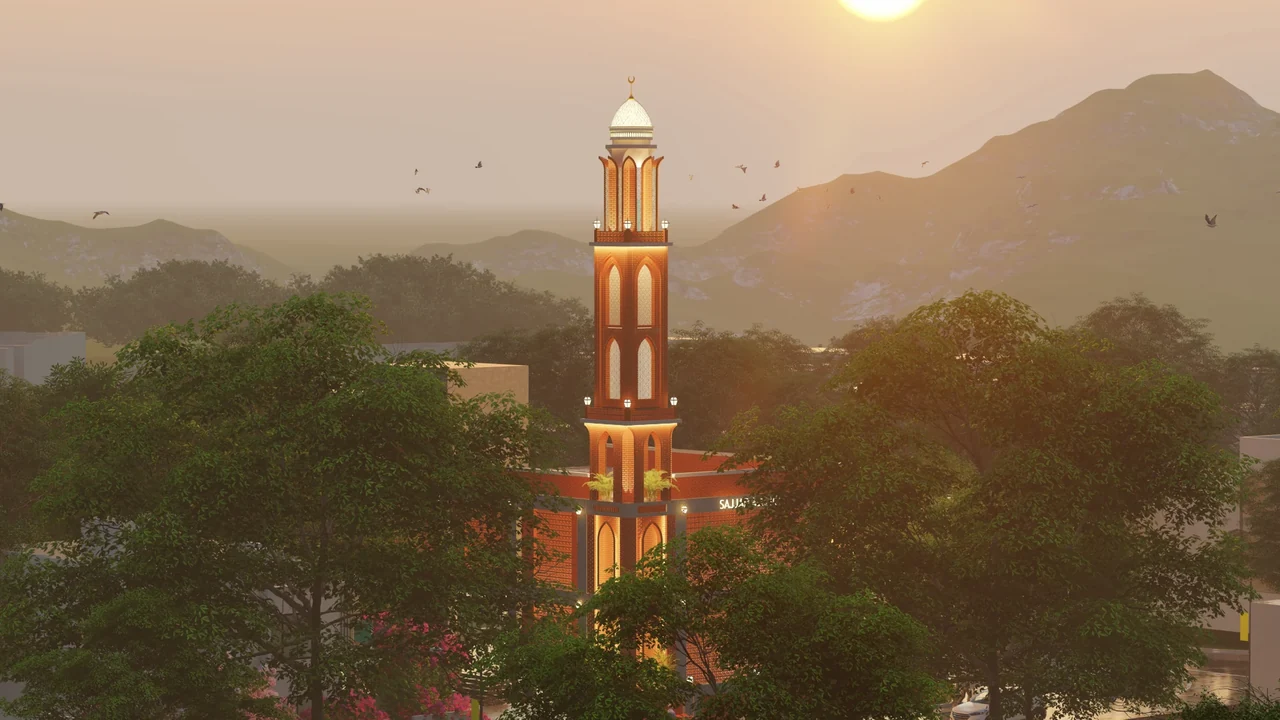 Minaret design — Design visualization
