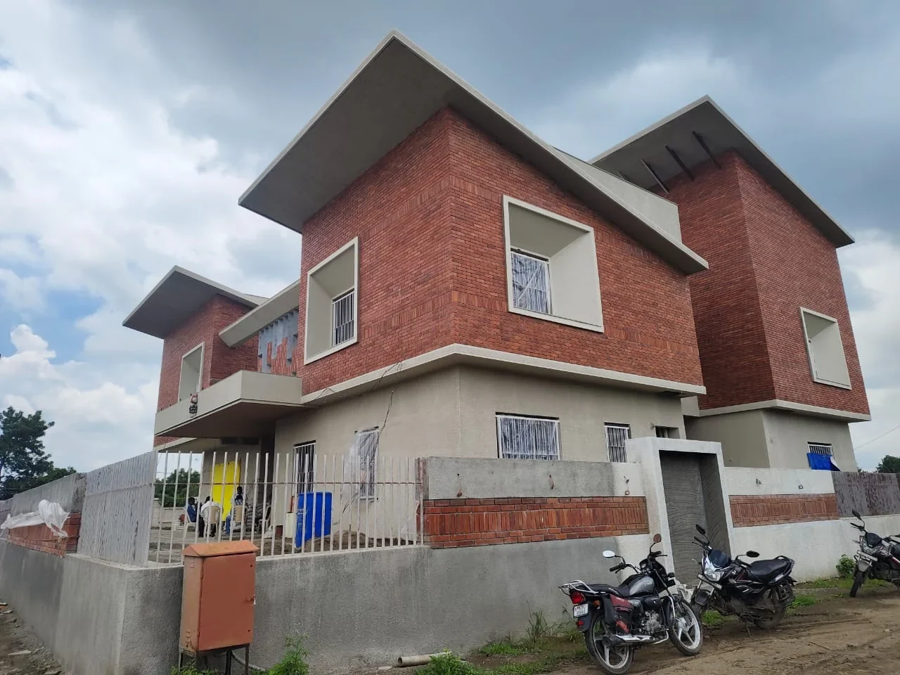 Contemporary brick residence — Completed project photograph