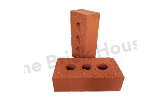 Red 3-hole wirecut clay bricks